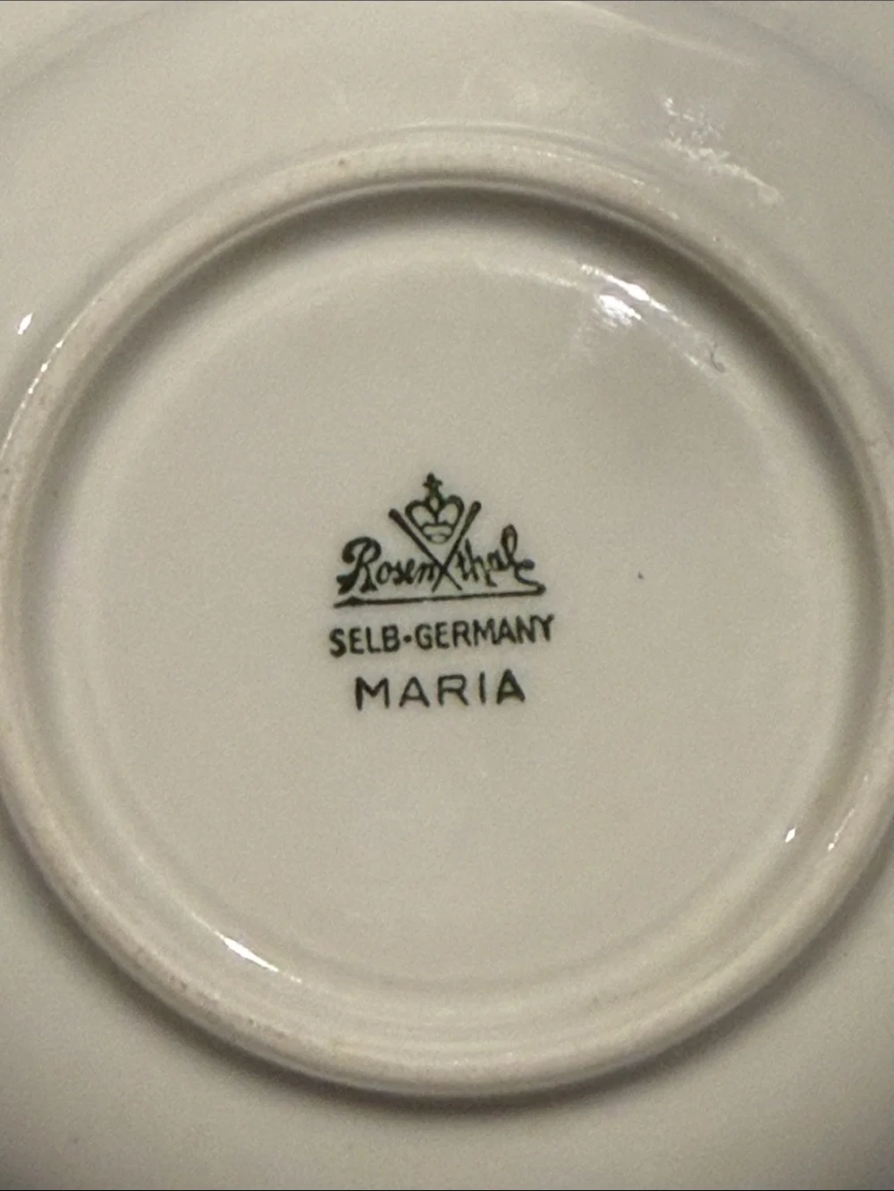 Stunning Rosenthal Maria Demitasse Cup & Saucer Alternating Green & Floral Panel